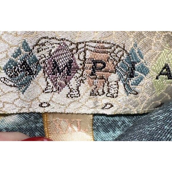 Campia Moda Men's 100% Rayon Blue Cocktails Camp Hawaiian Shirt XXL 0274 - Picture 6 of 7